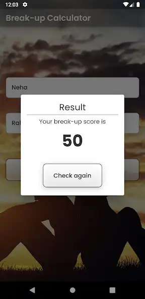 Play Breakup Calculator as an online game Breakup Calculator with UptoPlay