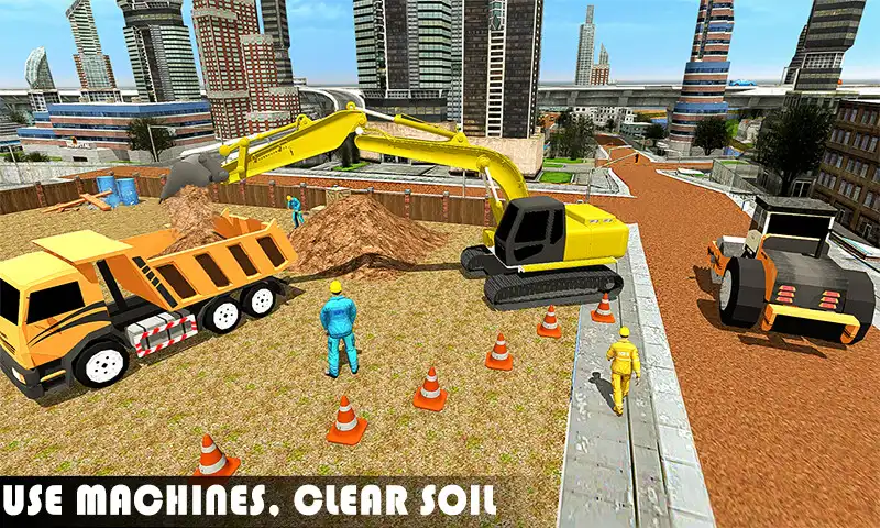 Play Bricks Highway: Road Construction Games 2019 as an online game Bricks Highway: Road Construction Games 2019 with UptoPlay
