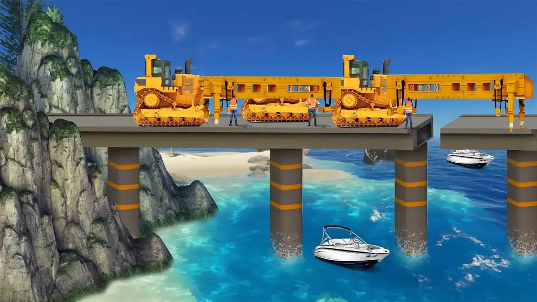 Play Bridge Construction Truck Game as an online game Bridge Construction Truck Game with UptoPlay