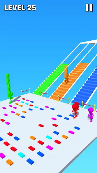 Play Bridge Race Fun 3D as an online game Bridge Race Fun 3D with UptoPlay