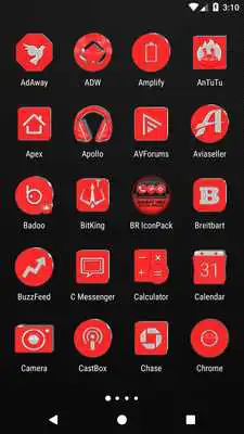 Play Bright Red Icon Pack ✨Free✨