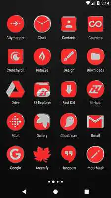 Play Bright Red Icon Pack ✨Free✨
