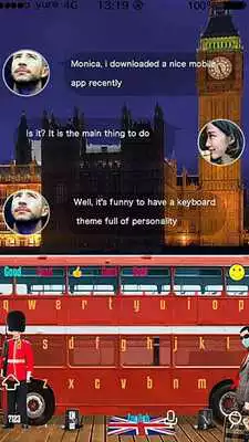 Play British flag bus keyboard