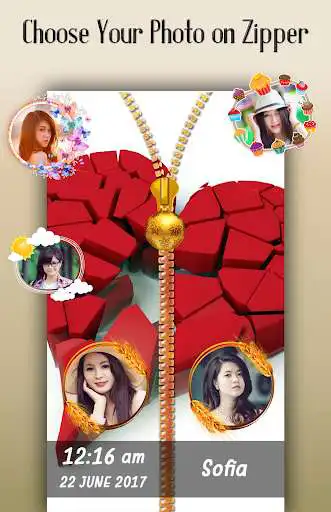 Play Broken Heart Zipper Lock Screen as an online game Broken Heart Zipper Lock Screen with UptoPlay
