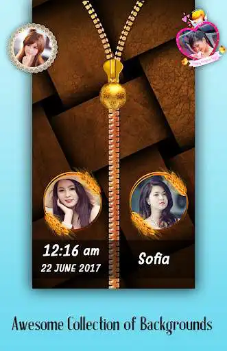 Play Brown Zipper Lock Screen