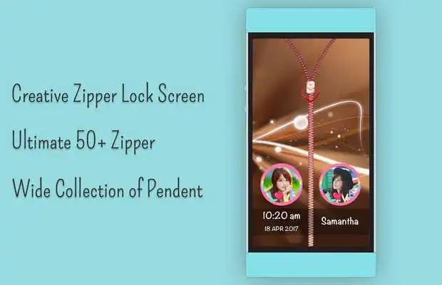 Play Brown Zipper Lock Screen