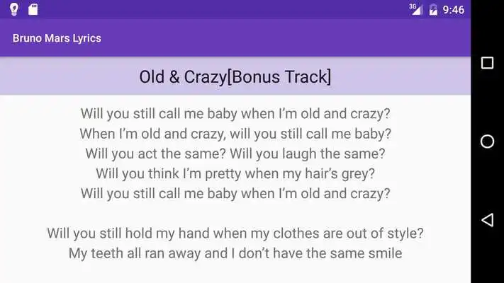 Play Bruno Mars Lyrics - All Songs