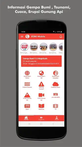 Play BSMI Mobile - Info Gempa Bumi (BMKG)  and enjoy BSMI Mobile - Info Gempa Bumi (BMKG) with UptoPlay