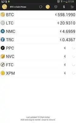 Play BTC-e Coin Price Checker
