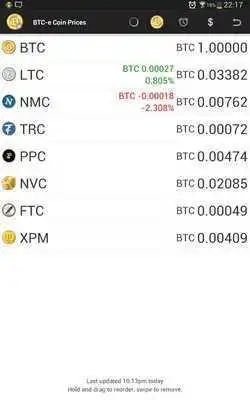 Play BTC-e Coin Price Checker