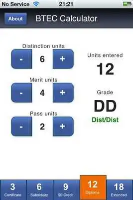 Play BTEC Grade Calculator
