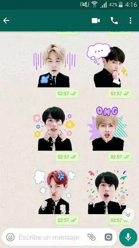 Play BTS Animated WASticker Packs as an online game BTS Animated WASticker Packs with UptoPlay