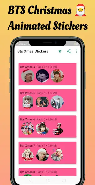 Play Bts Christmas Animated Sticker  and enjoy Bts Christmas Animated Sticker with UptoPlay