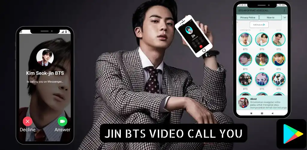 Play BTS JIN VIDEOCALL PRANK as an online game BTS JIN VIDEOCALL PRANK with UptoPlay