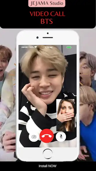 Play BTS KPOP FAKE VIDEOCALL as an online game BTS KPOP FAKE VIDEOCALL with UptoPlay