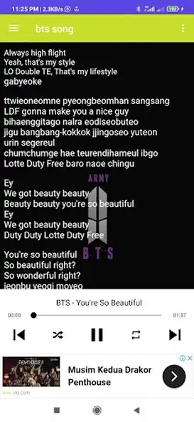 Play BTS Songs Offline  and enjoy BTS Songs Offline with UptoPlay
