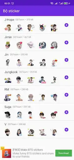 Play BTS Stickers For Whatsapp - WAStickerApps as an online game BTS Stickers For Whatsapp - WAStickerApps with UptoPlay