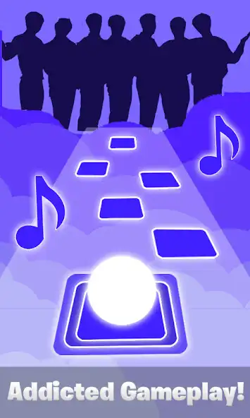 Play BTS Tiles Hop Dynamite Bounce as an online game BTS Tiles Hop Dynamite Bounce with UptoPlay