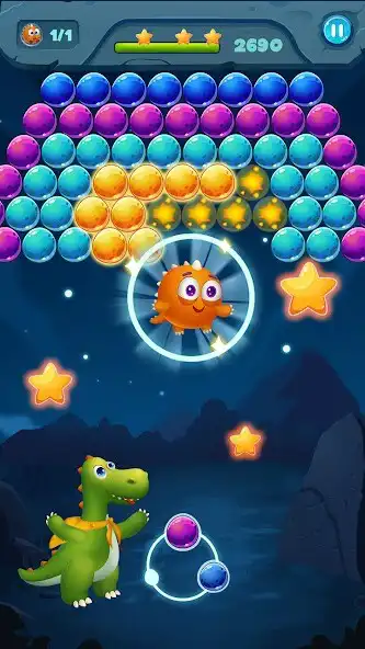 Play Bubble Dinosaurs: Bubble Shoot as an online game Bubble Dinosaurs: Bubble Shoot with UptoPlay
