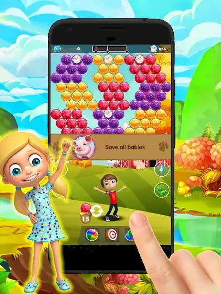 Play Bubble Farm Friends -  shooter for bubble shooting  and enjoy Bubble Farm Friends -  shooter for bubble shooting with UptoPlay