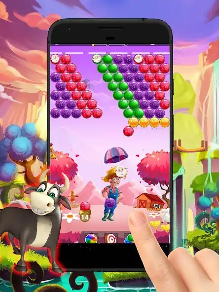 Play Bubble Farm Friends -  shooter for bubble shooting as an online game Bubble Farm Friends -  shooter for bubble shooting with UptoPlay