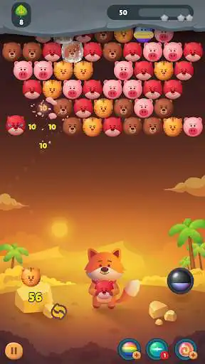 Play Bubble Fox Shooter as an online game Bubble Fox Shooter with UptoPlay
