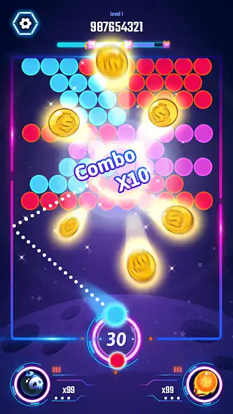 Play Bubble Neon as an online game Bubble Neon with UptoPlay