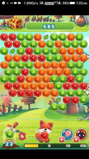 Play Bubble Shooter Fox as an online game Bubble Shooter Fox with UptoPlay
