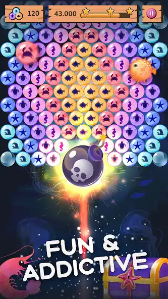 Play Bubble Shooter Sea Pop Puzzle as an online game Bubble Shooter Sea Pop Puzzle with UptoPlay