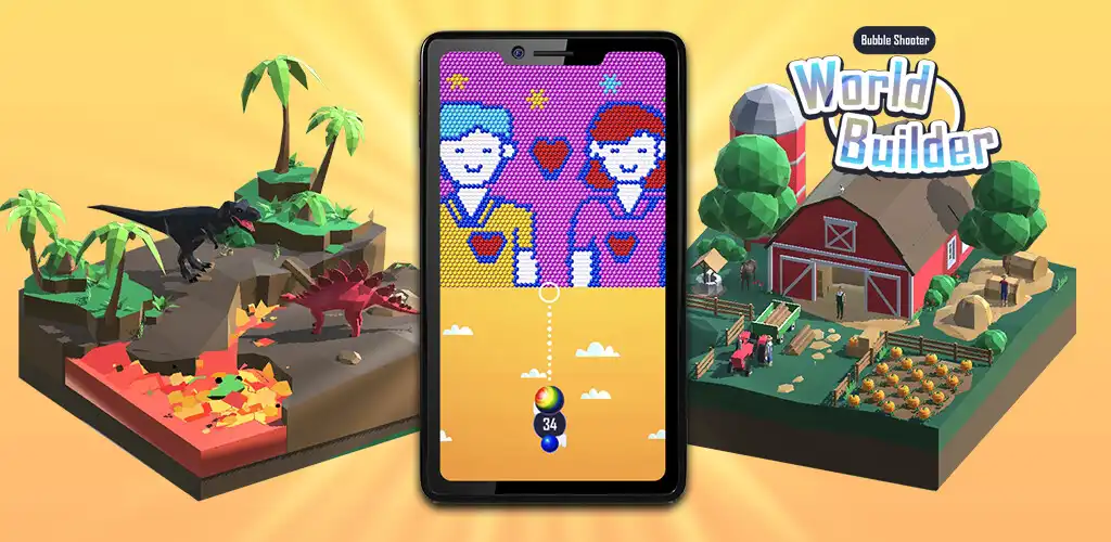 Play Bubble Shooter - World Builder  and enjoy Bubble Shooter - World Builder with UptoPlay