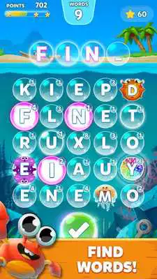 Play Bubble Word Games! Search  Connect Word  Letters