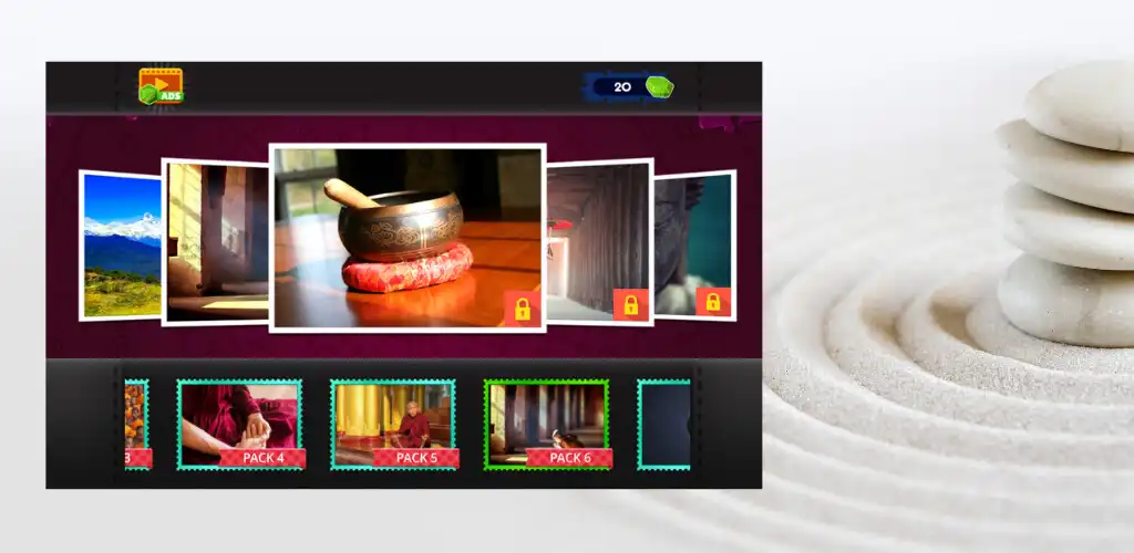 Play Buddhism - Jigsaw Puzzle Game as an online game Buddhism - Jigsaw Puzzle Game with UptoPlay