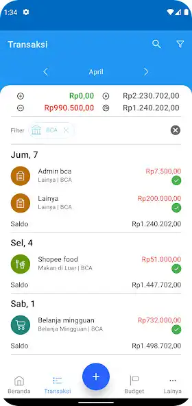 Play BudgetIn (Pencatat Anggaran) as an online game BudgetIn (Pencatat Anggaran) with UptoPlay