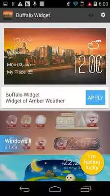 Play Buffalo weather widget/clock Play Buffalo weather widget/clock