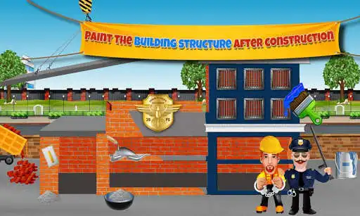 Play Build a Police Station: Construction Builder Game as an online game Build a Police Station: Construction Builder Game with UptoPlay