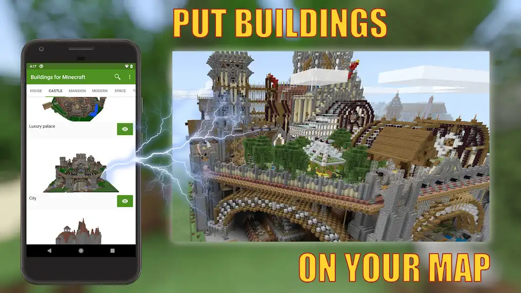 Play Buildings For Minecraft PE  and enjoy Buildings For Minecraft PE with UptoPlay