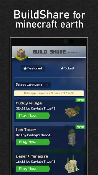 Play BuildShare For Minecraft Earth  and enjoy BuildShare For Minecraft Earth with UptoPlay
