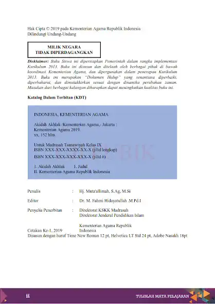 Play Buku Akidah Akhlak MTs Kelas 7 8 9 Tahun 2020 as an online game Buku Akidah Akhlak MTs Kelas 7 8 9 Tahun 2020 with UptoPlay