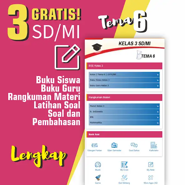 Play Buku Kelas 3 SD Tema 6  and enjoy Buku Kelas 3 SD Tema 6 with UptoPlay
