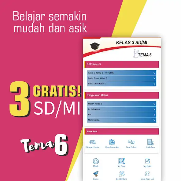 Play Buku Kelas 3 SD Tema 6 as an online game Buku Kelas 3 SD Tema 6 with UptoPlay