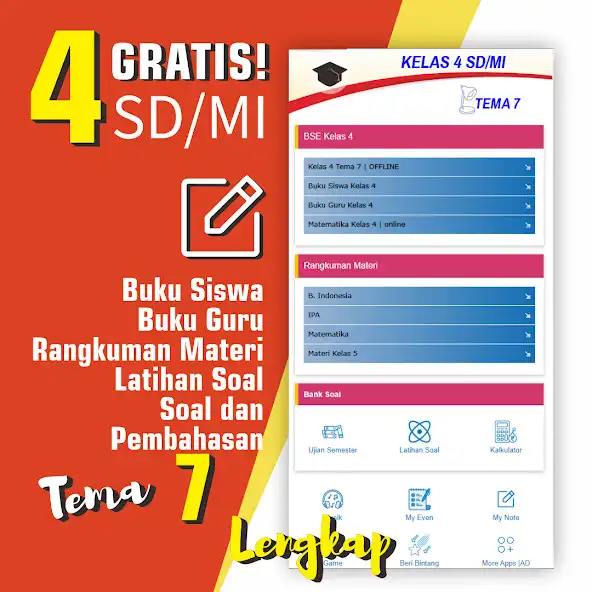 Play Buku Kelas 4 SD/MI Tema 7  and enjoy Buku Kelas 4 SD/MI Tema 7 with UptoPlay