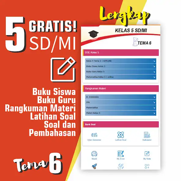 Play Buku Kelas 5 Tema 6 SD/MI  and enjoy Buku Kelas 5 Tema 6 SD/MI with UptoPlay