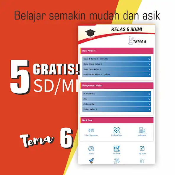 Play Buku Kelas 5 Tema 6 SD/MI as an online game Buku Kelas 5 Tema 6 SD/MI with UptoPlay