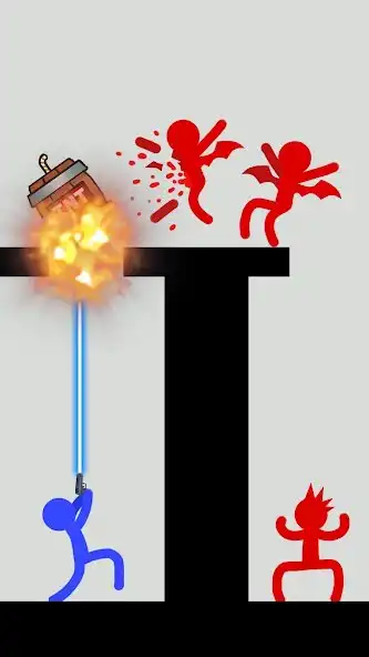 Play Bullet Shot - Stickman Puzzles as an online game Bullet Shot - Stickman Puzzles with UptoPlay