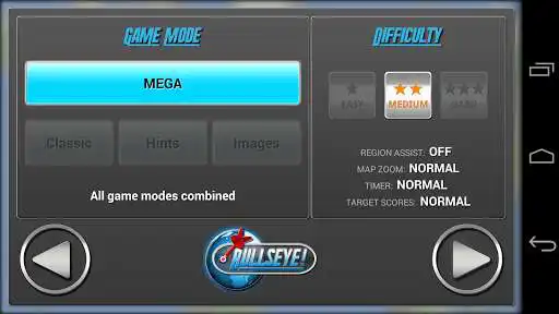 Play Bullseye! Geography Challenge as an online game Bullseye! Geography Challenge with UptoPlay