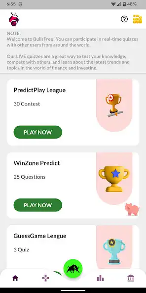 Play BullsFree: Stock Quiz Helper as an online game BullsFree: Stock Quiz Helper with UptoPlay