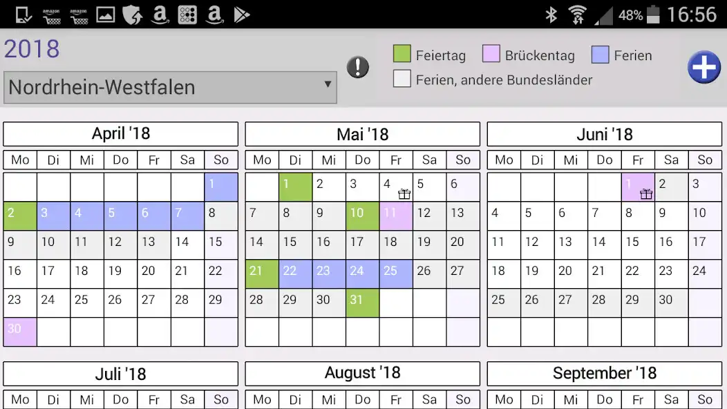 Play Bundesferien, Ferien + Feiertage im Jahreskalender  and enjoy Bundesferien, Ferien + Feiertage im Jahreskalender with UptoPlay