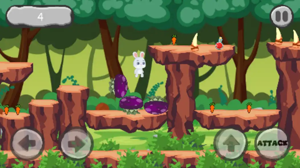 Play Bunny Carrot Adventure as an online game Bunny Carrot Adventure with UptoPlay