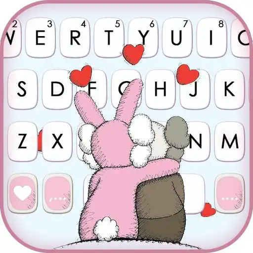 Play Bunny Couple Love Keyboard Background APK Play Bunny Couple Love Keyboard Background APK