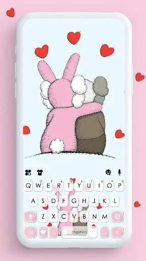 Play Bunny Couple Love Keyboard Background  and enjoy Bunny Couple Love Keyboard Background with UptoPlay